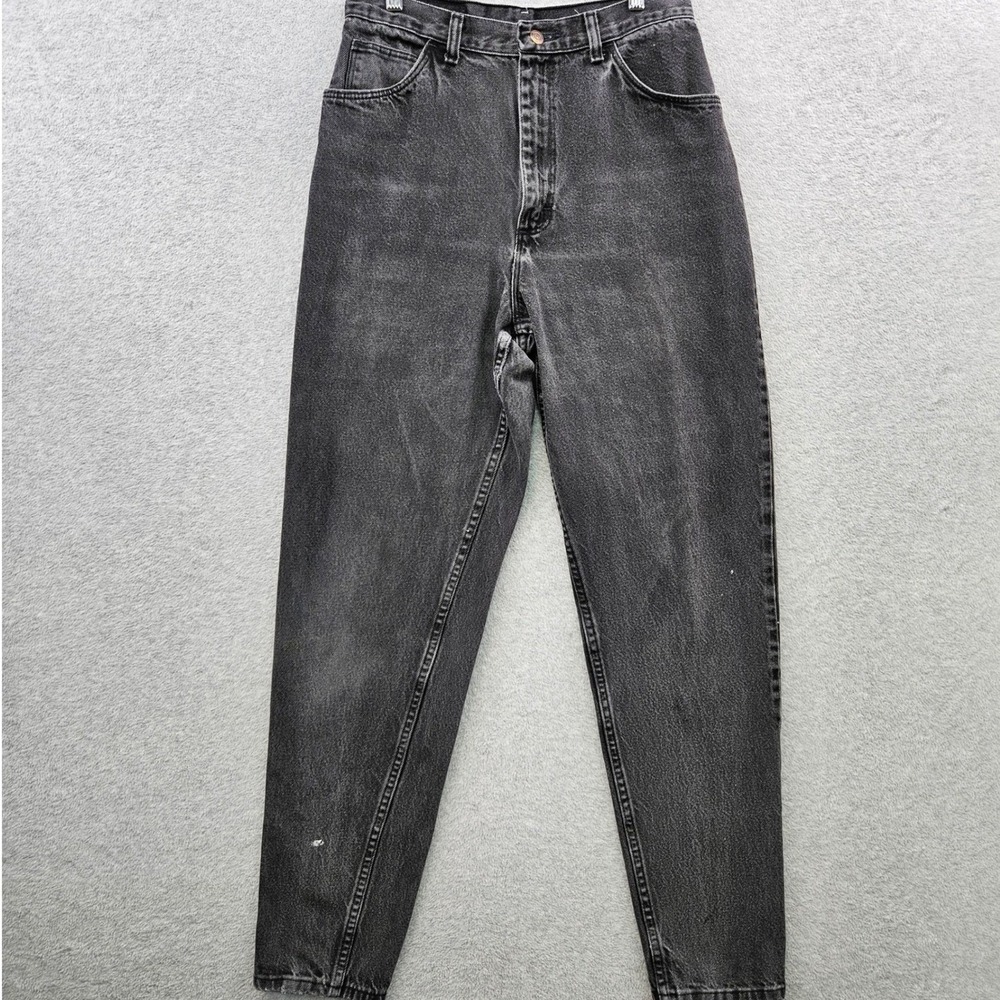 90s VINTAGE Mom Jeans GITANO High Rise TAPERED LEG Black Jeans Women Sz 6 29x33